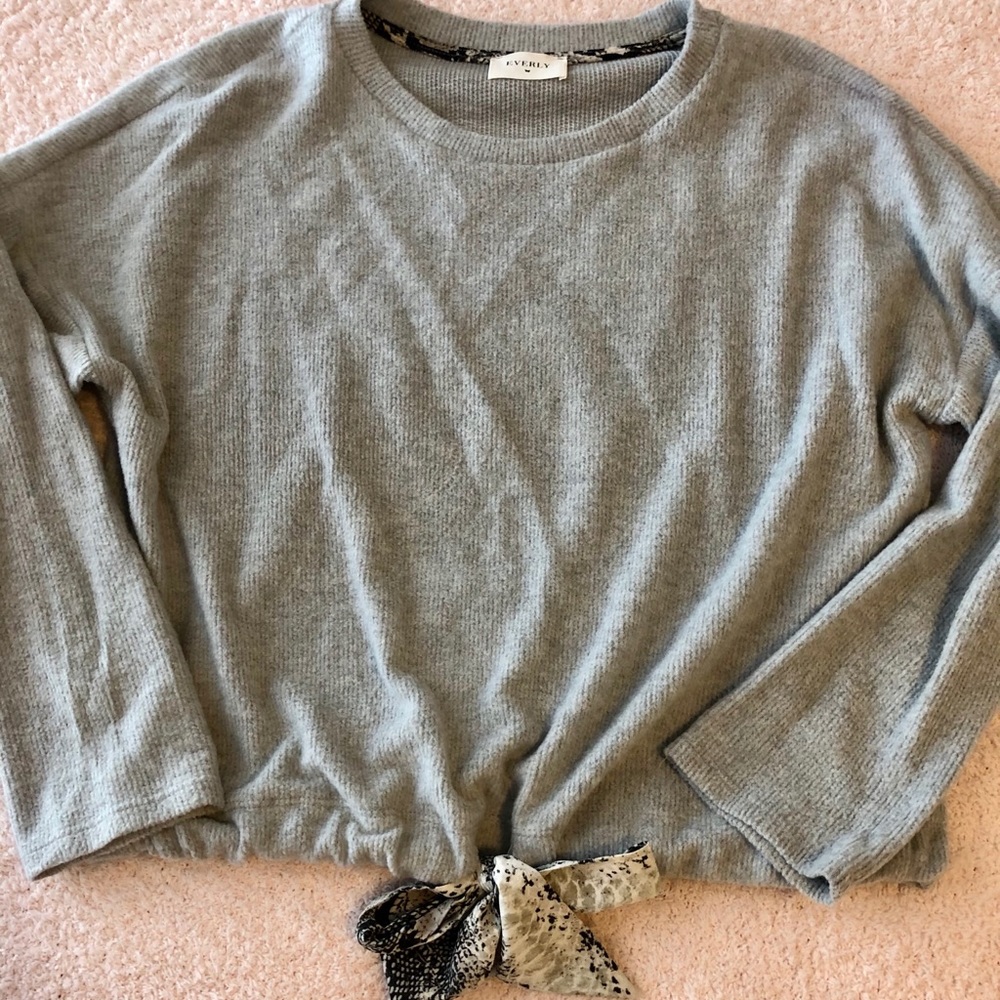 NanaMacs Snakeskin Tie Sweater